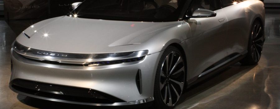 Lucid Motors reveals their car in L.A. which boast a battery range of 400 miles!