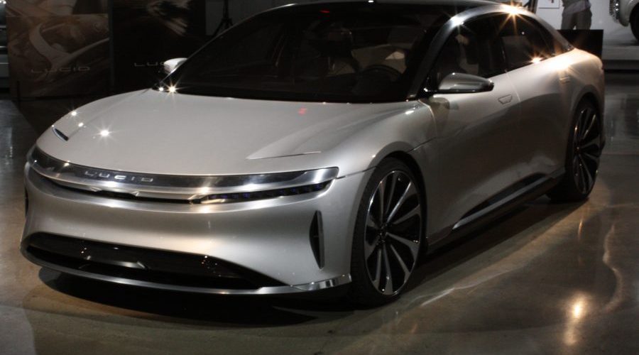 Lucid Motors reveals their car in L.A. which boast a battery range of 400 miles!